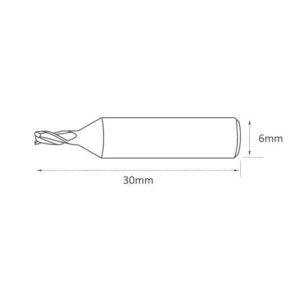 Фреза Carbide 03LM ф5.0x3.0xD6x30Lx3F 60-series for Futura silka
